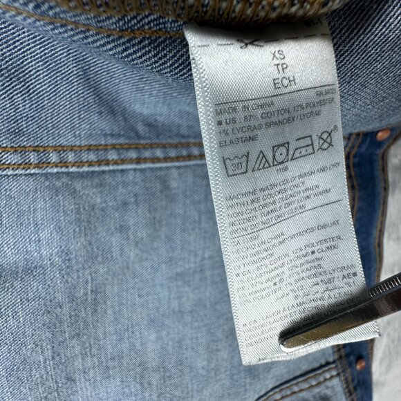 Old Navy Denim Jacket Women’s Size X Small Medium Wash Button Front Blue - Picture 5 of 11